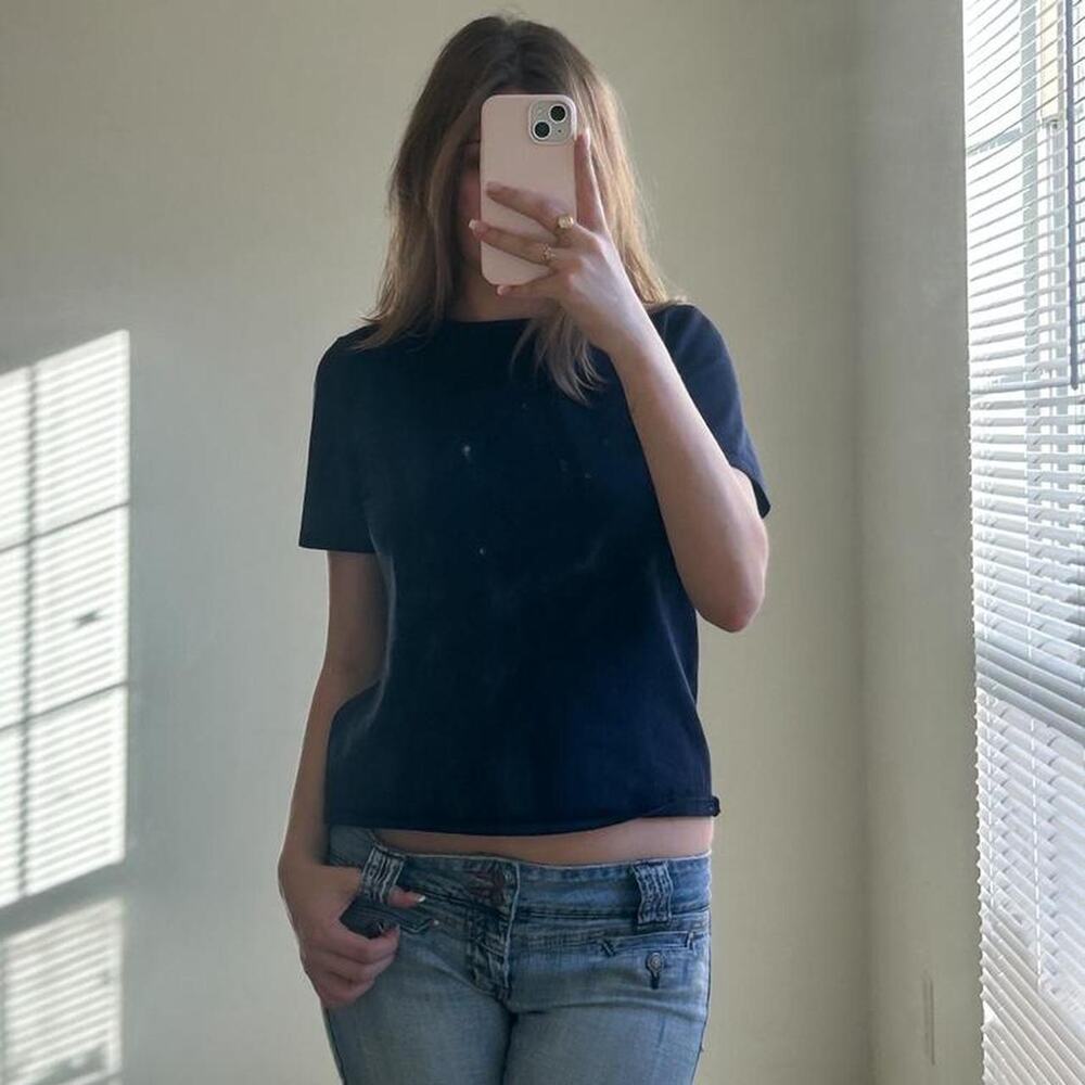 Vintage navy blue Pendleton SILK t-shirt